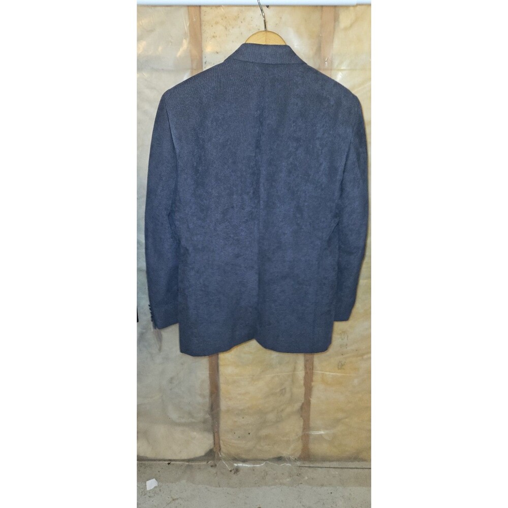 Club Room Men's Microsuede Sport Coat Blazer Blue 40R 🔥🔥 - Picture 8 of 8